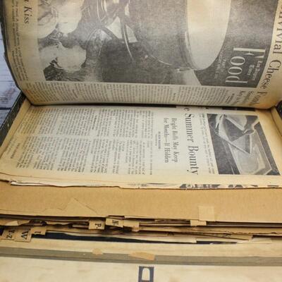 Filled Vintage Book File Organizer