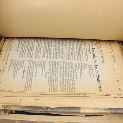 Filled Vintage Book File Organizer