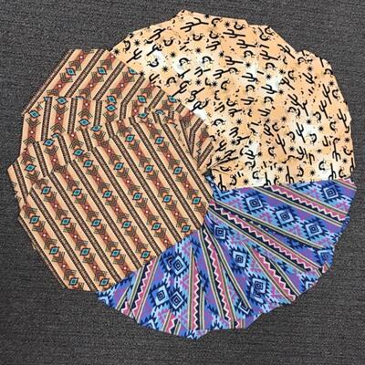 3 sets of homemade cloth placemats Southwest pattern designs