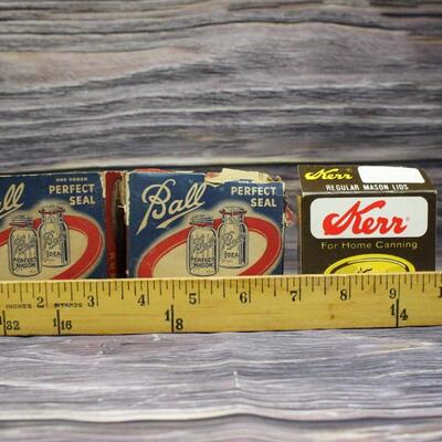 Vintage Ball and Kerr Perfect Seal Jar Rubbers and Lids