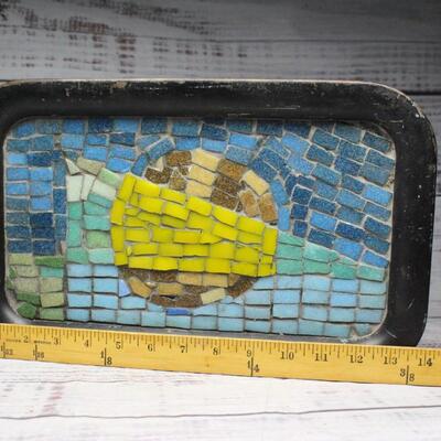 Vintage Mosaic Tile Metal Tray