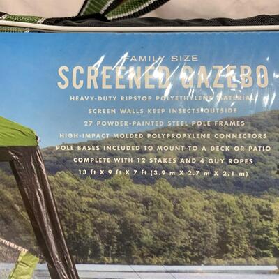#42  13'x9'x7' Screened Gazebo