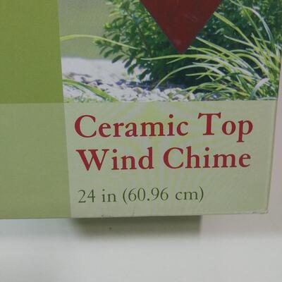 #65  24" Ceramic Top Wind Chime