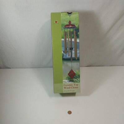 #65  24" Ceramic Top Wind Chime