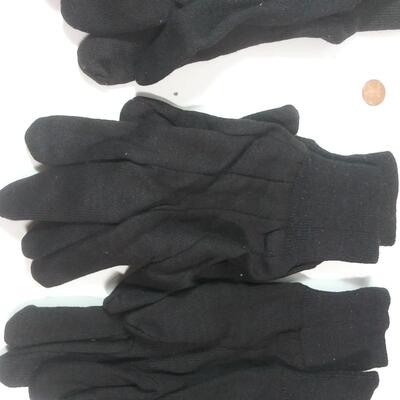 #108 8 - Pair Brown Jersey Gloves