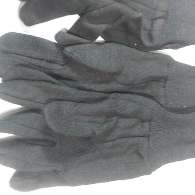 #108 8 - Pair Brown Jersey Gloves