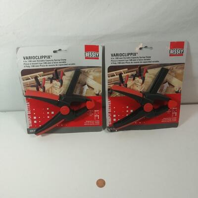 #117  2 - Bessey Varioclippix 4" Variable Capacity Spring Clamp 