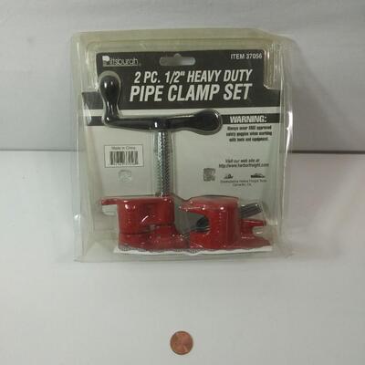 #123 1/2" Heavy Duty Pipe Clamp Set