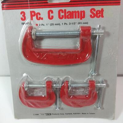 #124 3 pc C Clamp Set