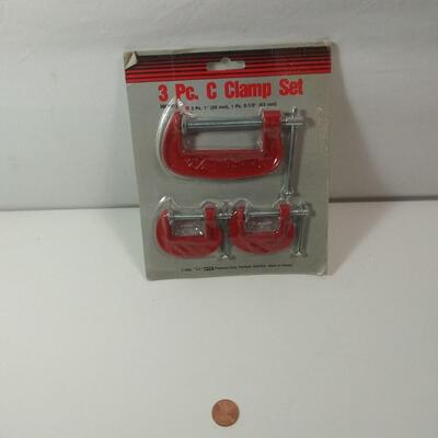 #124 3 pc C Clamp Set