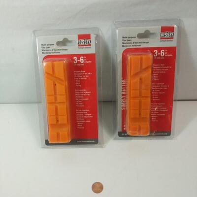 #128 2 - Bessey 3-6" Multi Purpose Vise Jaws