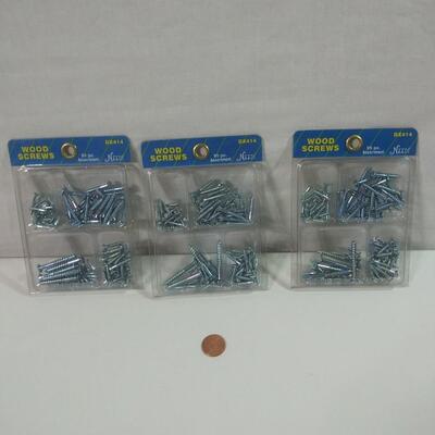 #242  3 packs 95pc Wood Screws