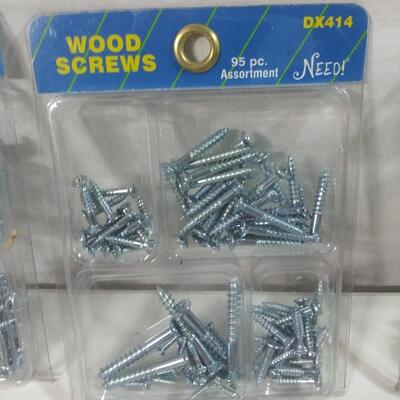 #242  3 packs 95pc Wood Screws