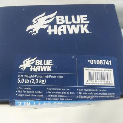 #250  5lbs Blue Hawk 3" Galvanized Roofing Nails