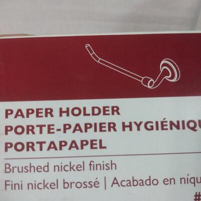 #256  2 - Toilet Paper Holder - Brushed Nickel Finish
