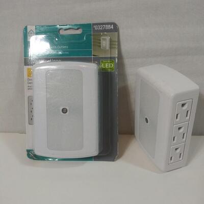 #257  2 Led Night Lights with outlets