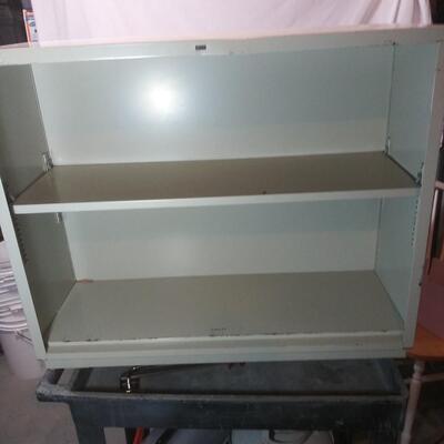 #269  Metal Shelf/Bookcase 34-1/2"x29"x12-1/2"