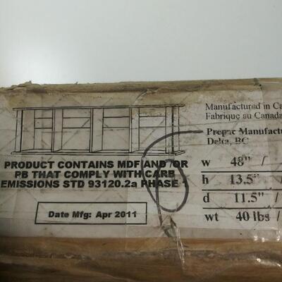 #288  Hutch in box needs to be assembled 48"x13.5"x11.5"