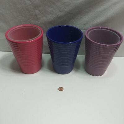 #319  3 - Colorful Flower/Plant Pots