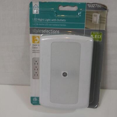 #328  LED Night Light with Outlets