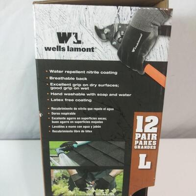 #347  12-pair Wells Lamont Nitrile Coated Work Gloves