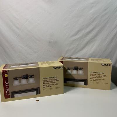 #361  2 - Portfolio 3-Light Vanity Bar Light Fixture