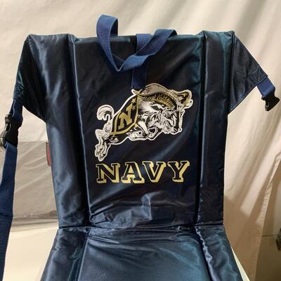 #380  Navy Stadium Folding Seat & Cushion