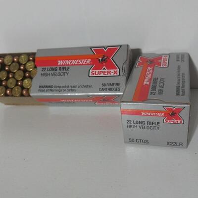 #383   100 Winchester Super-X 22LR Cartidges - 2-boxes of 50