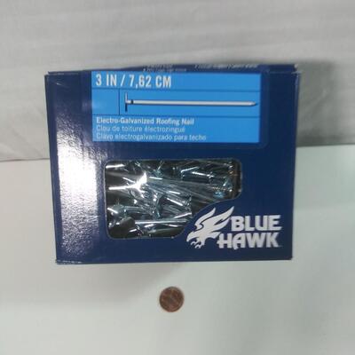 #467  5lbs Blue Hawk 3" Galvanized Roofing Nail