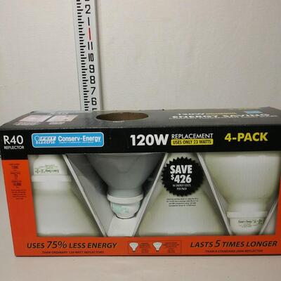 #647  4-Pack 120W Replacement Energy Saving Light Bulbs