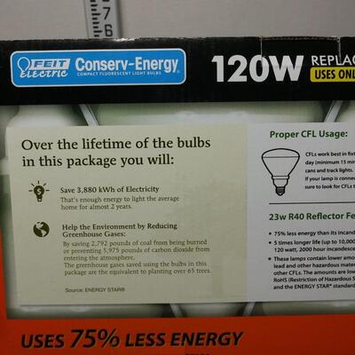 #647  4-Pack 120W Replacement Energy Saving Light Bulbs