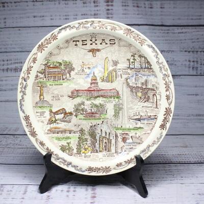 Vintage Vernon Kilns Texas Decorative Plate