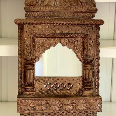 Lot 132 Intricate Carved Wall Mirror from India Filigree