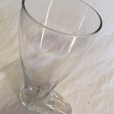 Large Glass Boot Vase