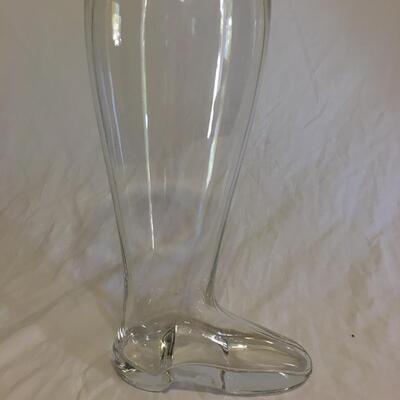 Large Glass Boot Vase