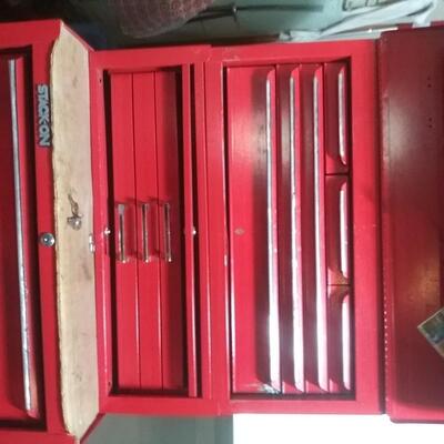 #4 Stackon Rolling 18 Drawer Locking Tool Chest With Tools