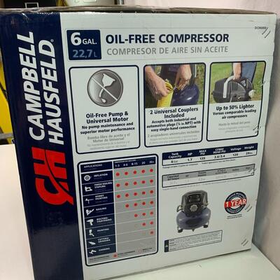 #8 Campbell Hausfeld 6 Gallon Oil-free Air Compressor
