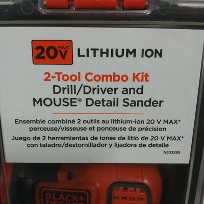 #26 Balck&Decker 20v Lithium Ion 2-Tool Combo Kit