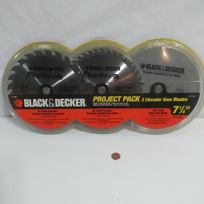 #60 Black & Decker Project Pack 3 7-1/4 Circular Saw Blades