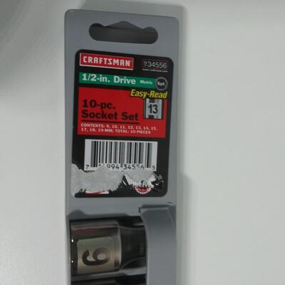 #73 Craftsman 1/2" Drive 10-pc Metric Socket Set