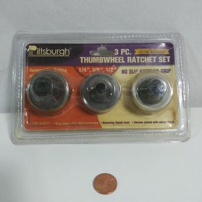 #77 3pc Thumbwheel Ratchet Set 1/4" - 3/8" - 1/2"