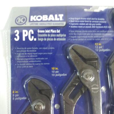 #83 Kobalt 3pc Groove Joint Pliers Set