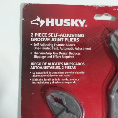#84 Husky 2 Piece Self-Adjusting Groove Joint Pliers