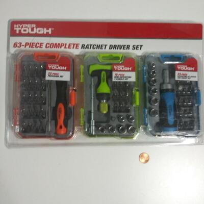 #92 Hyper Tough 63 Piece Complete Ratchet Driver Set