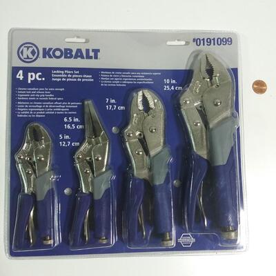 #111 Kobalt 4 Pc Locking Pliers Set