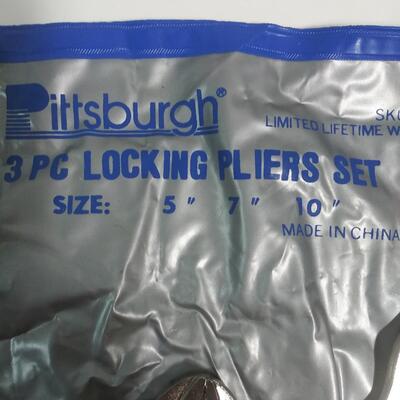 #113  3pc Locking Pliers set 5" 7" 10"