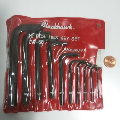 #115 Blackhawk 1o pcs Hex Key Set ZW-58