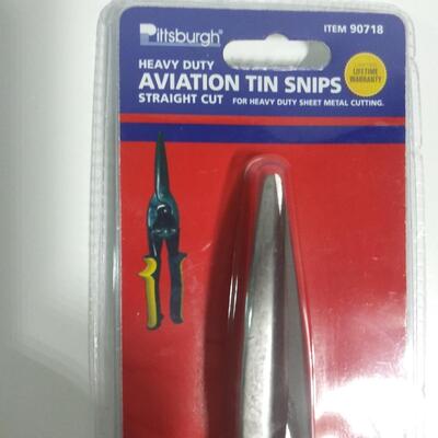 #122 Straight Cut Heavy Duty Aviation Tin Snips