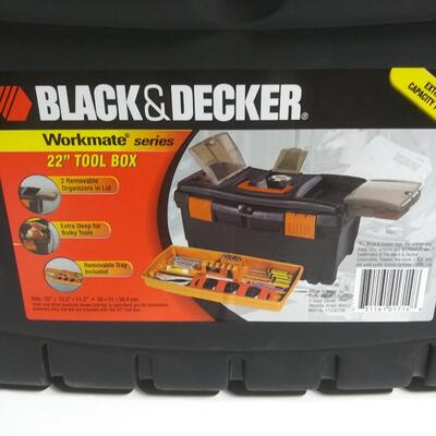 #126 Black & Decker 22" Workmate Multi-Compartment Tool Box with Tray