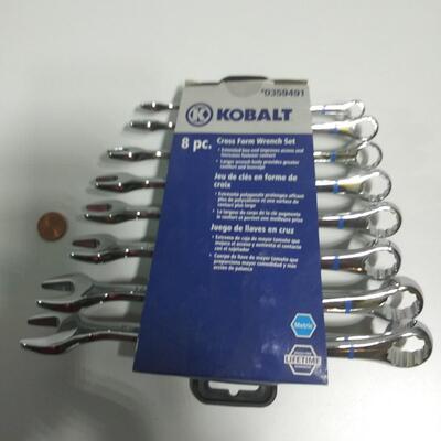 #148 Kobalt 8 pc Metric Cross Form Wrench Set
